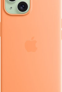 Θήκη κινητού Apple Silicone With MagSafe For Apple iPhone 15 Orange Sorbet