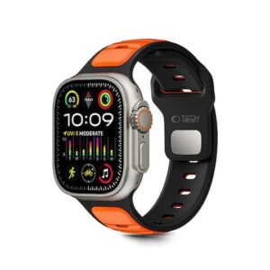 Λουράκι Tech Protect IconBand Line Apple Watch 8/9/10/11/SE/ULTRA 44/45/46/49 mm Balck Orange