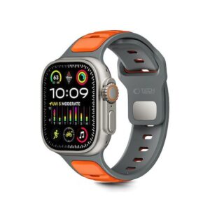 Λουράκι Tech Protect IconBand Line Apple Watch 8/9/10/11/SE/ULTRA 44/45/46/49 mm Grey Orange