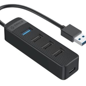 USB hub ORICO TWU32-4A 4x θυρών USB 3.0 5Gbps USB σύνδεση έξτρα τροφοδοσία Black