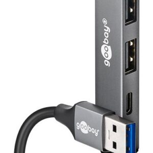 USB Hub Goobay 4x θυρών USB,  USB Grey