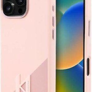 Θήκη κινητού Karl Lagerfeld for iPhone 16 Pro Max Silicone Shadow Metal Initial MagSafe Pink