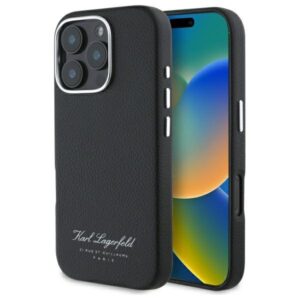 Θήκη κινητού Karl Lagerfeld Hardcase Leather Hotel for iPhone 16 Pro RSG Black