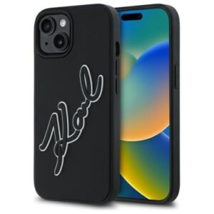 Θήκη κινητού Karl Lagerfeld 3D Design for iPhone 15 Rubber Signature