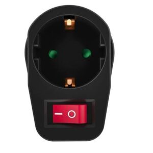 Aντάπτορας ρεύματος POWERTECH PT-810 1x schuko 16A Black