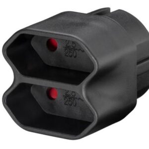 Aντάπτορας Ρεύματος GOOBAY 51002 2x Euro 230V 2.5A Black