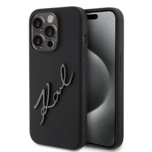Θήκη κινητού Karl Lagerfeld Silicone for iPhone 15 Pro Karl Script Black