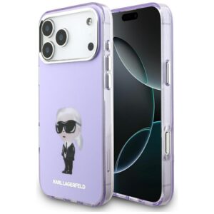 Θήκη κινητού Karl Lagerfeld IML Aquarelle MagSafe for iPhone 17 Pro Max Purple Karl & Choupette