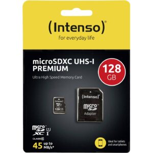 Κάρτα μνήμης Intenso micro SDXC 128GB Premium Class 10 U1