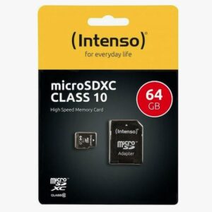 Κάρτα Μνήμης Intenso microSDXC 64GB Class 10 High Speed με αντάπτορα