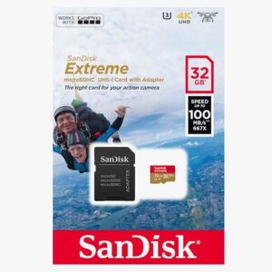 Κάρτα μνήμης Sandisk 32GB Extreme microSDHC U3 V30 A1 UHS-I with Adapter