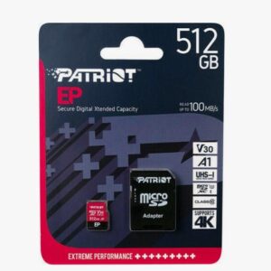 Κάρτα Μνήμης Patriot EP microSDXC 512GB Class 10 U3 V30 A1 UHS-I