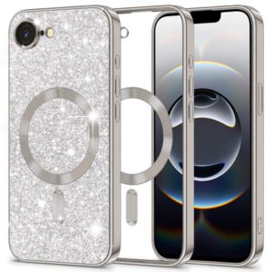 Θήκη κινητού Techsuit Luxury Glitter MagSafe for iPhone 16e Silver