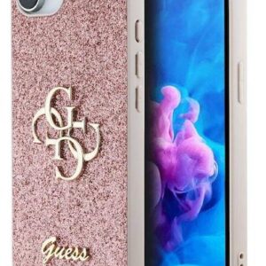 Θήκη κινητού Guess Glitter Fixed Big 4G for iPhone 16e Pink