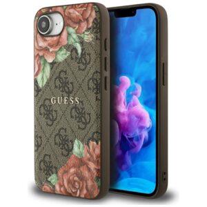 Θήκη κινητού Guess Hardcase 4G Flower Print MagSafe for iPhone 16e Brown