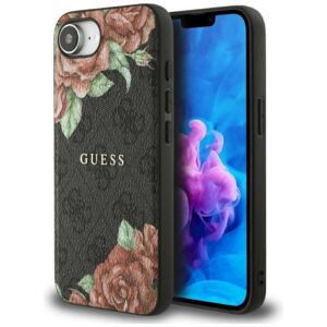 Θήκη κινητού Guess Hardcase 4G Flower Print MagSafe for iPhone 16e Black