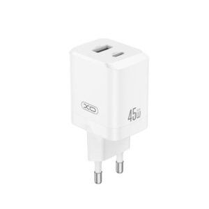Φορτιστής κινητού XO CE36 PD 45W 1x USB-C 1x USB White